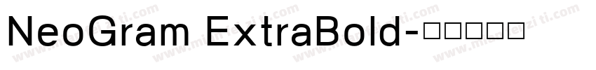 NeoGram ExtraBold字体转换
